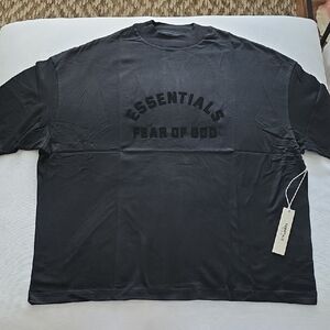 Essentials Fear Of God Jet Black Shirt